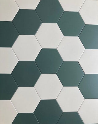 Hexagon Green Echo Matt Porcelain image 5