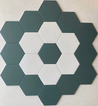 Hexagon Antique Cream Matt Porcelain image 7