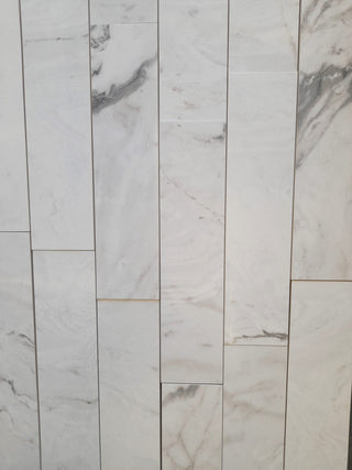 Montana Volakas White Honed Marble Effect Porcelain Bricks image 4