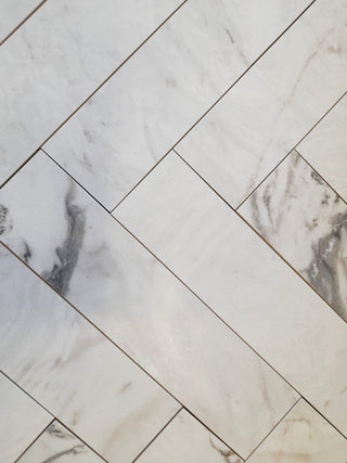 Montana Volakas White Honed Marble Effect Porcelain Bricks image 3