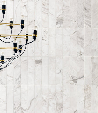 Montana Volakas White Honed Marble Effect Porcelain Bricks image 1