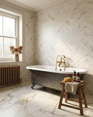 Montana Statuario Oro Honed Marble Effect Porcelain