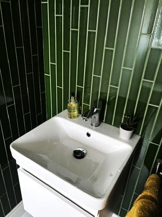 Palos Fern Crackle Glazed Ceramic Long Brick image 3