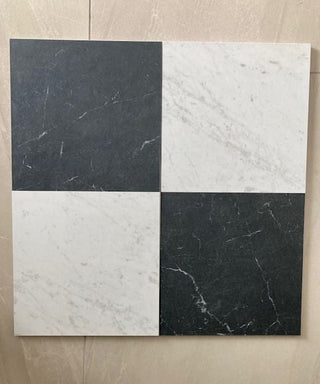 Parisian Carrara and Nero Chequer Porcelain image 3