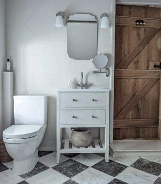 Piazzetta Tumbled Chequer White & Nero Marble image 2