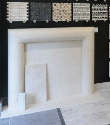 Vittoria Limestone Fireplace